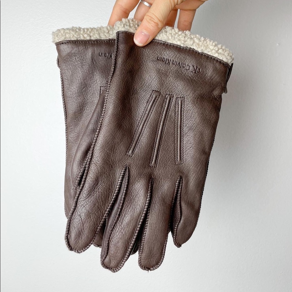 Vintage Calvin Klein Leather unisex gloves